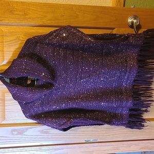 Cowl neck Fringe Sweater